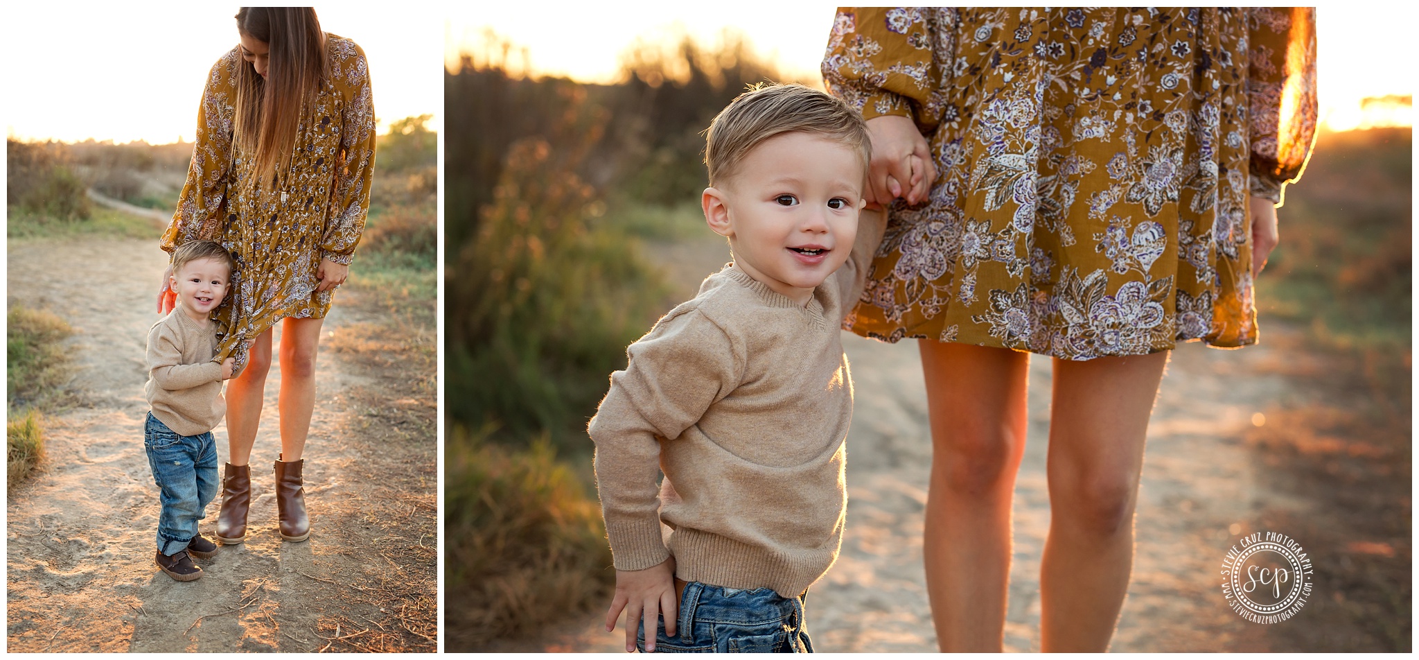 What to wear for fall family photos in california? Stevie Cruz Photography captures this stylish boho style family shoot. Love the photos of mom and son