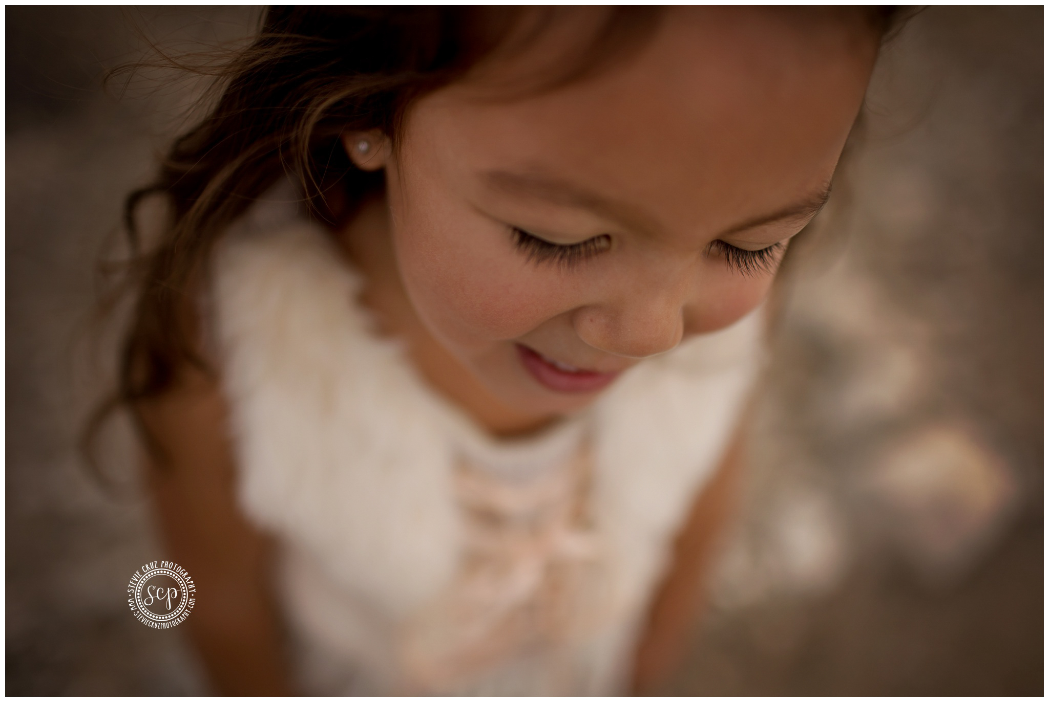 Happy little girl during her family photography session in Palm Desert California 