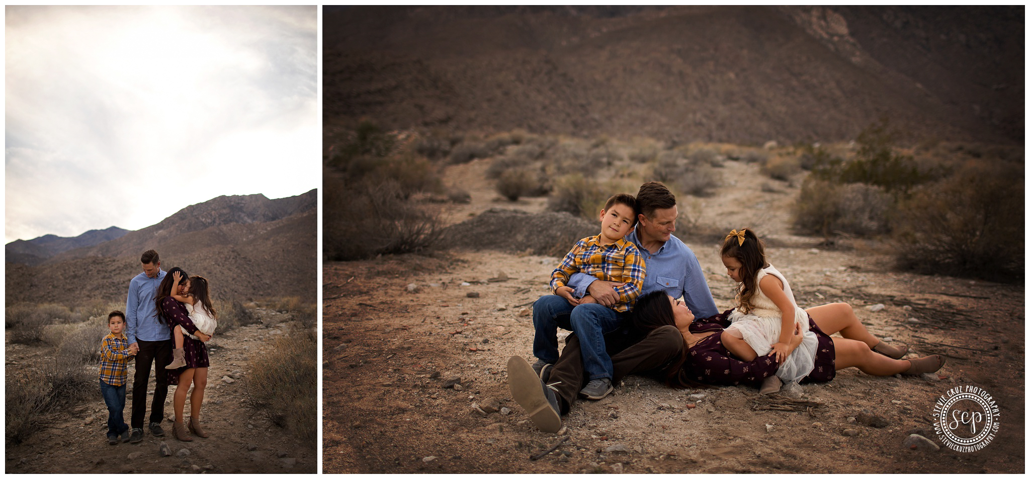 Candid and modern family photographer in Orange Count offering desert family photo shoots