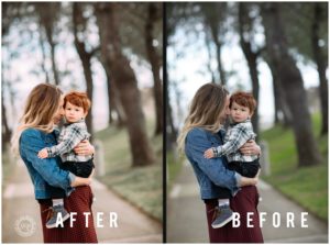 editing before and after